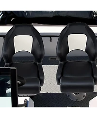 Akiudex Flip-Up Bolster Boat Seat with Pvc Leather and Hdpe Frame