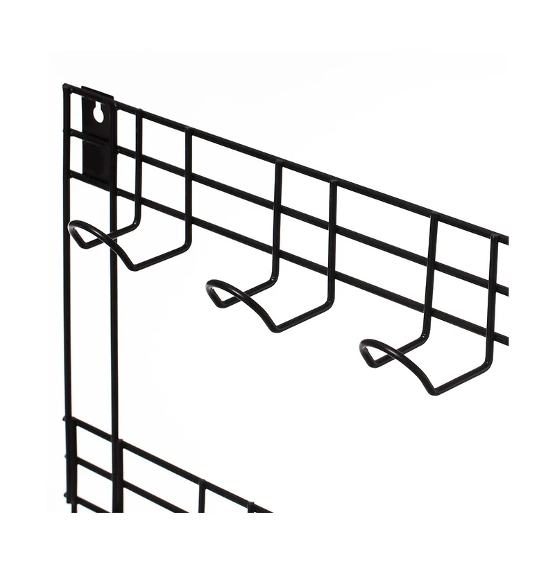Gardenised Wall Mount Garden Tool Storage Rack Hook On Garage, Garden and Yard, Black