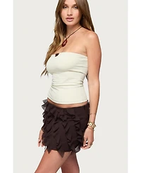 Edikted Women's Chrystal Cut Out Tube Top