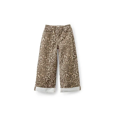 Cotton On Little Girls Embellished Super Wide Denim Jean