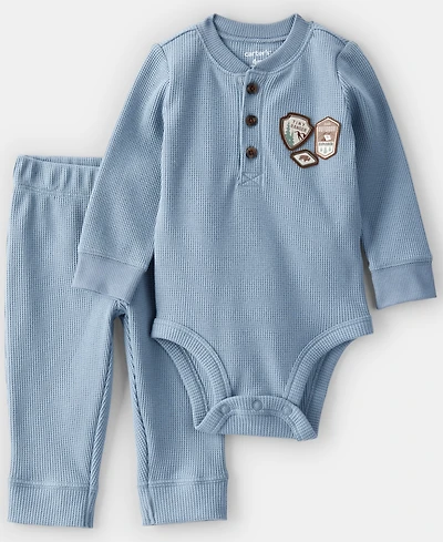 Carter's Baby Boys 2-Piece Park Ranger Thermal Bodysuit and Pants Set