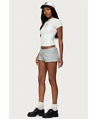 Edikted Womens Leeroy French Terry Shorts