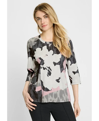 Olsen Women's 100% Cotton Printed T-Shirt