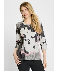 Olsen Women's 100% Cotton Printed T-Shirt