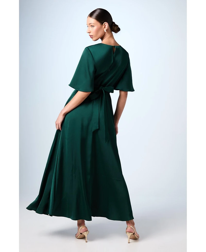 Coast Women's Wrap Satin Maxi Bridesmaids Dress