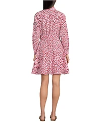Lands' End Women's Poplin Button Front Dress with Godets