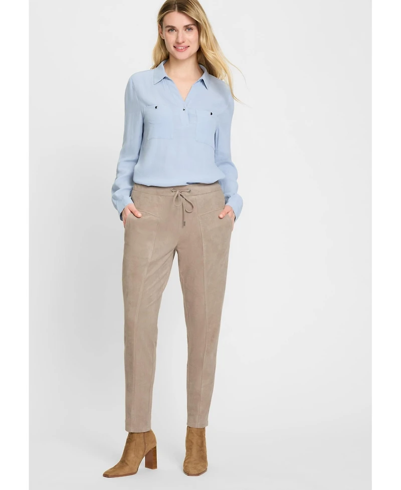 Olsen Women's Lisa Fit Faux Suede Pant