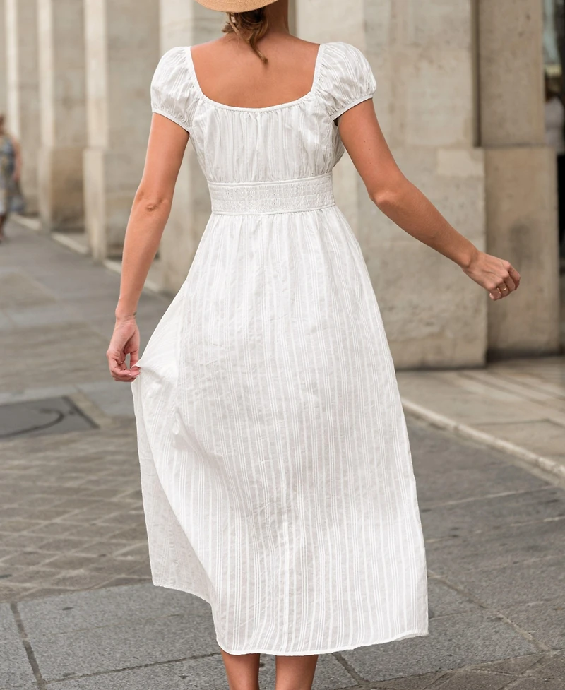 Cupshe Women's A Simple Thing White Midi Beach Dress
