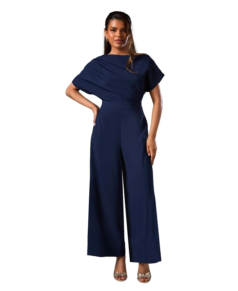 Coast Women's Petite Pleat Off The Shoulder Jumpsuit