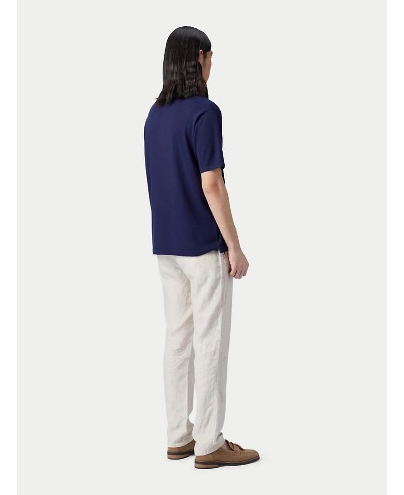 Gobi Cashmere Men's Cotton Silk Cashmere Blend Polo Shirt