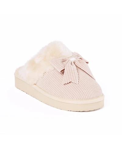 Minnetonka Women's Bow Scuff Slippers