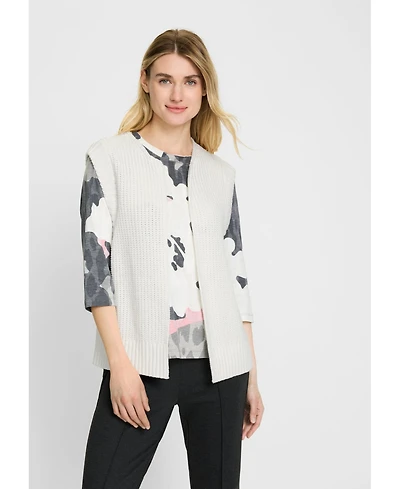 Olsen Cotton Blend Sweater Vest