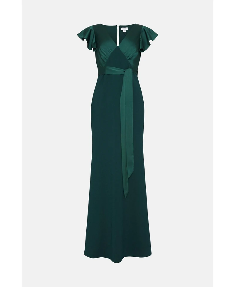 Coast Women's Petite V-Neck Maxi Bridesmaid Dress