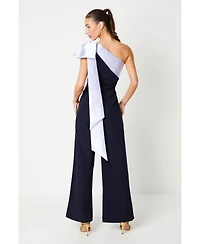 Coast Women's Bow One Shoulder Wide Leg Jumpsuit