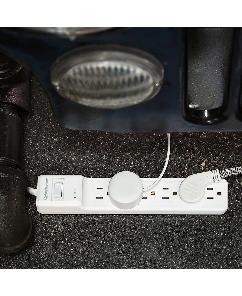 CyberPower B625 6-Outlet Surge Protector with 25' Cord, White