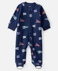 Carter's Baby Boys Sports Print Zip-Up Sleep and Play Coverall