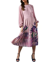 Coast Women's Placement Print Pleat Dress
