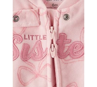 Carter's Baby Girls Bow Print Zip-Up Sleep and Play Coverall