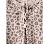 Carter's Baby Girls Leopard Print Long Sleeves Sleep and Play Pajamas
