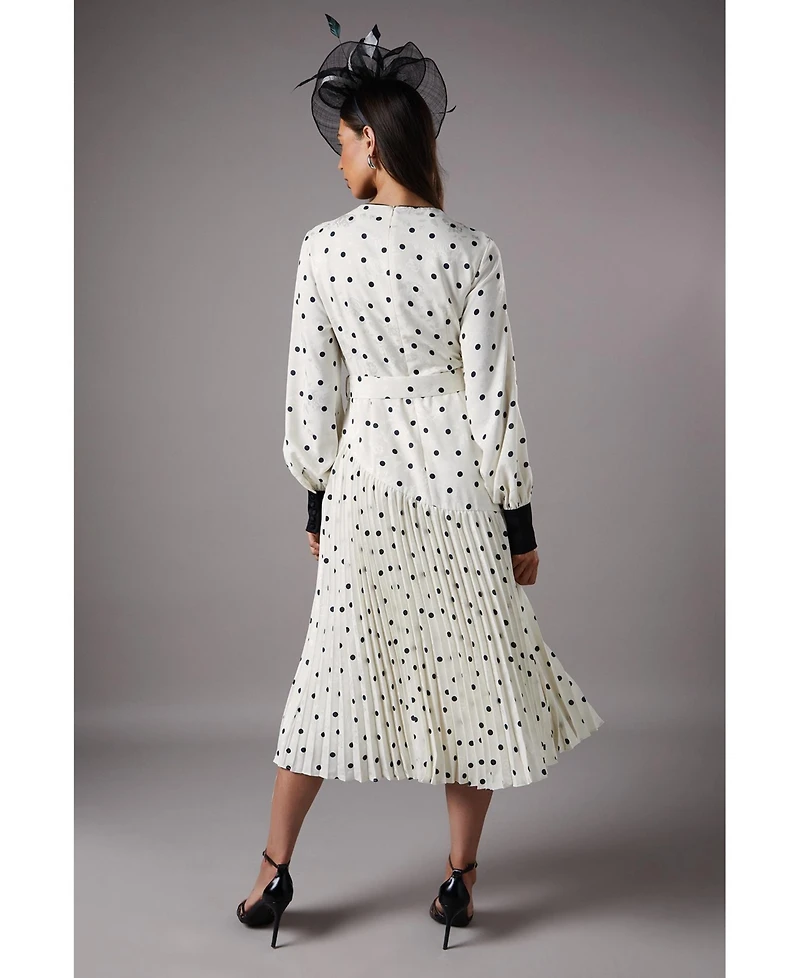 Coast Long Sleeve Pleated Midi Dress