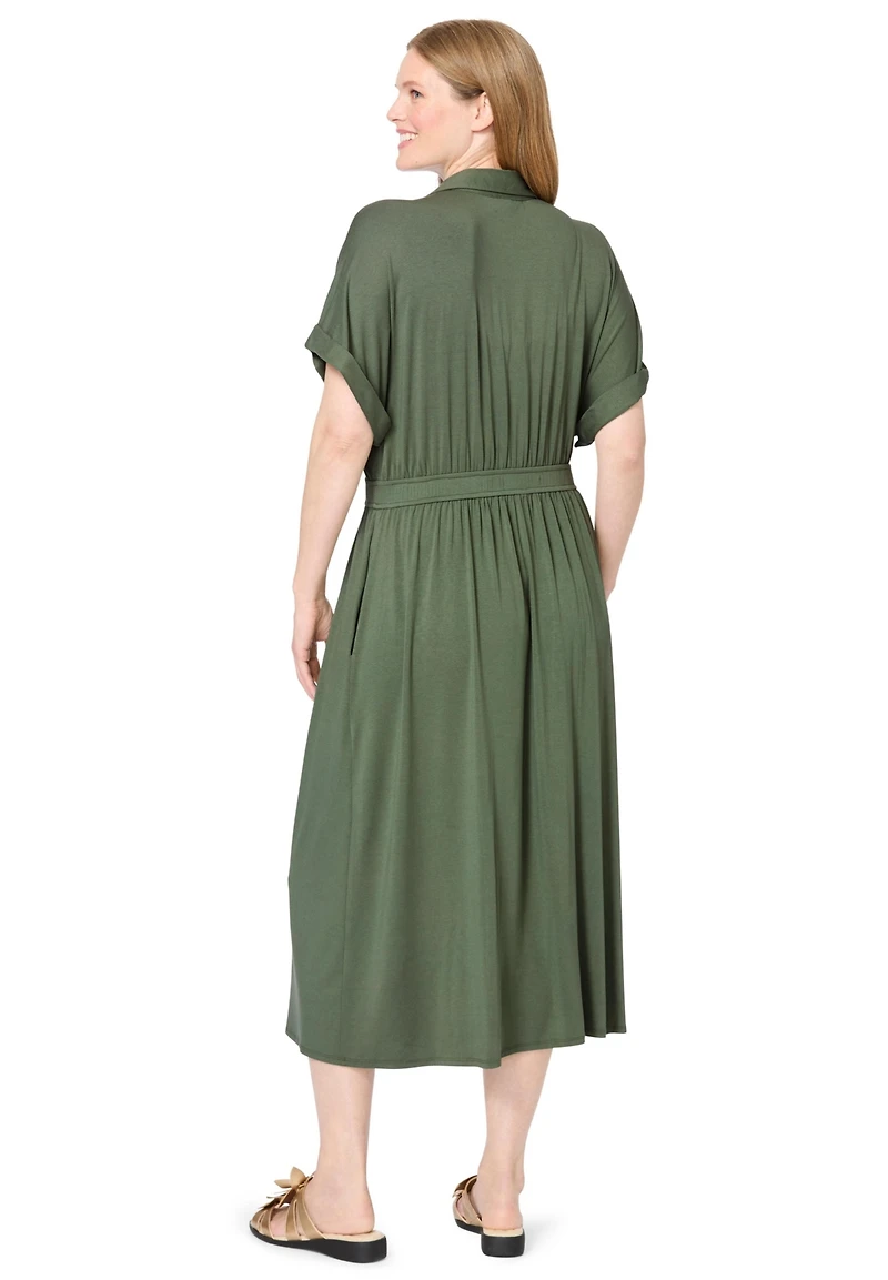 Woman Within Plus Snap-Front Dress