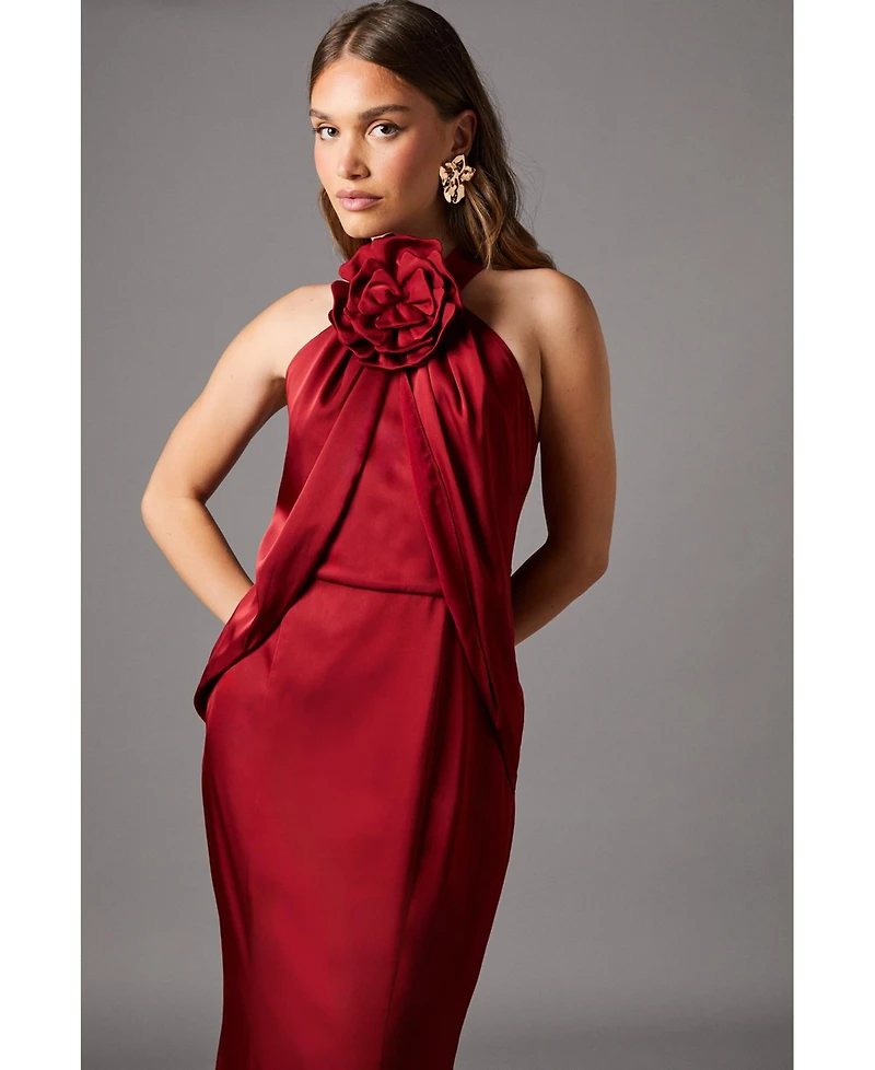 Coast Halter Neck Satin Maxi Dress