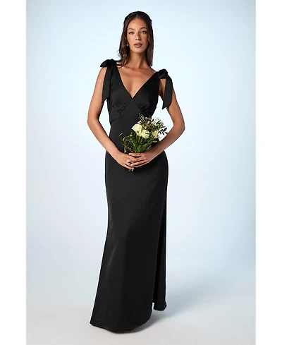 Coast Women's Satin Tie Shoulder Maxi Bridesmaid Dress