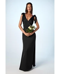 Coast Women's Satin Tie Shoulder Maxi Bridesmaid Dress