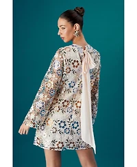 Coast Women's Muse Embellished Flare Sleeve Mini Dress
