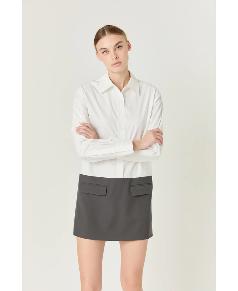 endless rose Women's Shirt Mini Dress