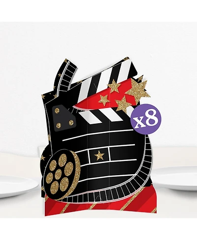 Big Dot of Happiness Freestanding 3D Red Carpet Centerpiece Table Decorations