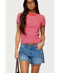 Edikted Women's Nessie Striped T Shirt