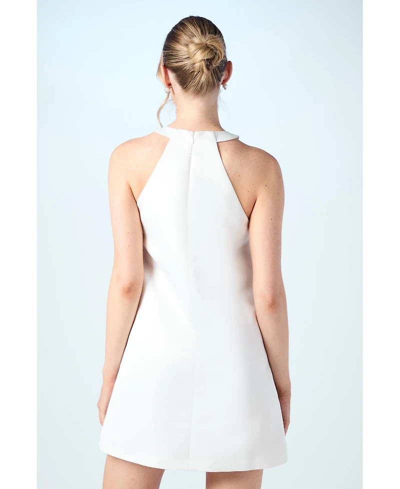 Coast Women's Sequin Bow Shift Bridal Mini Dress