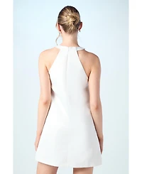 Coast Women's Sequin Bow Shift Bridal Mini Dress