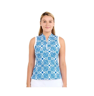 Sofibella Women's Miss Santori Sleeveless Golf Polo