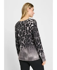 Olsen Women's Leopard Pullover