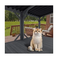 Zeus & Ruta 43.3" Outdoor Cat Window Box with Bug-Proof Net