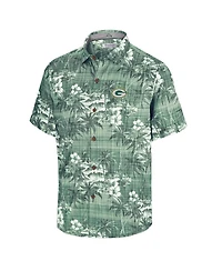 Tommy Bahama Men's Green Bay Packers Coconut Point Isla Palmetto Camp Button-Up Shirt