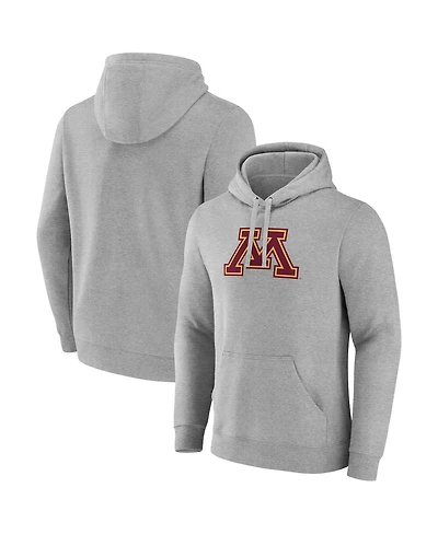 Fanatics Men's Gray Minnesota Golden Gophers Primary Logo Pullover Hoodie
