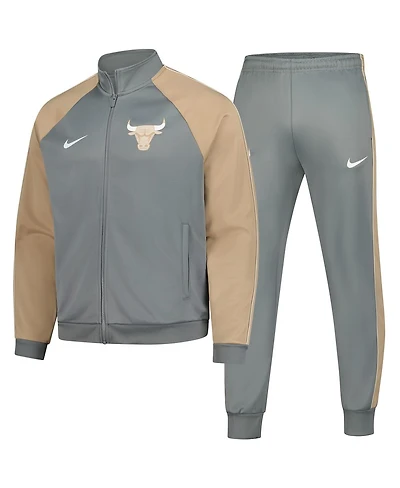 Nike Men's 2-Piece Steel Chicago Bulls 2024/25 City Edition Lightweight Full-Zip Jacket and Pants Set