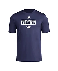 Adidas Men's Navy Georgia Tech Yellow Jackets Locker Slogan Pre-Game T-Shirt