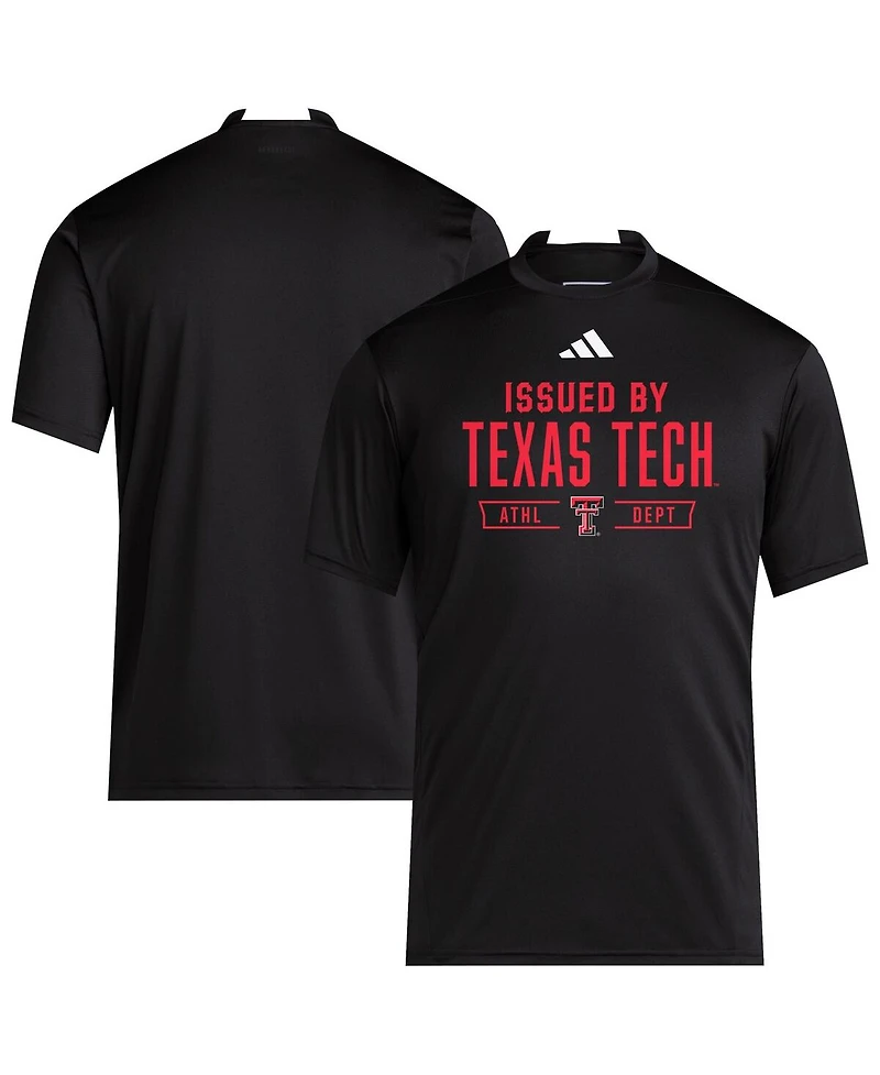 Adidas Men's Black Texas Tech Red Raiders 2025 Training Performance Team T-Shirt