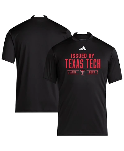 Adidas Men's Black Texas Tech Red Raiders 2025 Training Performance Team T-Shirt