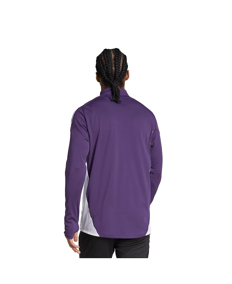 Adidas Men's Purple Manchester United 2025/26 Aeroready Raglan Quarter-Zip Training Top