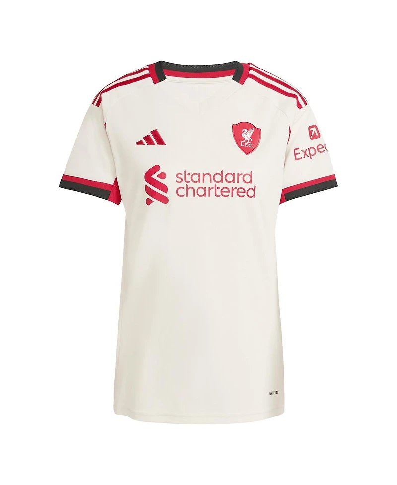 Adidas Women's White Liverpool 2025/26 Away Replica Jersey