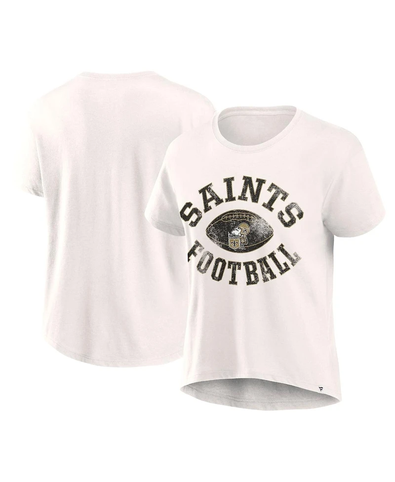 Fanatics Women's Cream New Orleans Saints Football Home Fashion T-Shirt