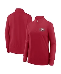 Logo Athletic Women's Scarlet San Francisco 49ers Velocity Quarter-Zip Jacket