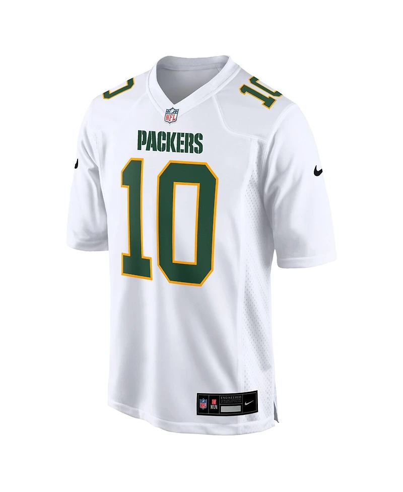 Men's Nike Jordan Love White Green Bay Packers Fashion Game Jersey