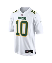 Men's Nike Jordan Love White Green Bay Packers Fashion Game Jersey
