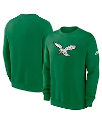 Nike Men's Kelly Green Philadelphia Eagles Swing Pass Rewind Club Pullover Sweatshirt